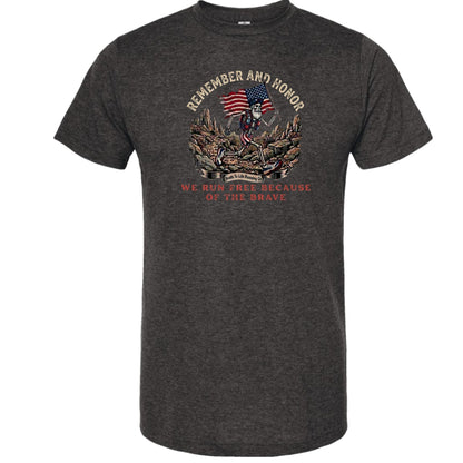 DTLR- Run For The Brave Tee-Heather Graphite