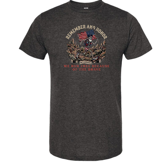 DTLR- Run For The Brave Tee-Heather Graphite